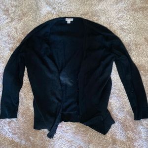 Plain Black Cardigan with Buttons